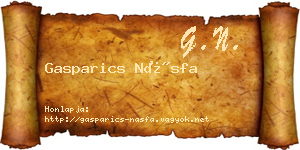 Gasparics Násfa névjegykártya